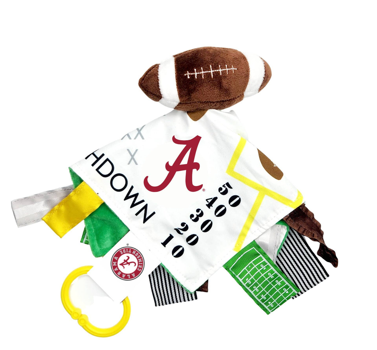 Alabama Crimson Tide Stroller Tag Toy Learning Lovey