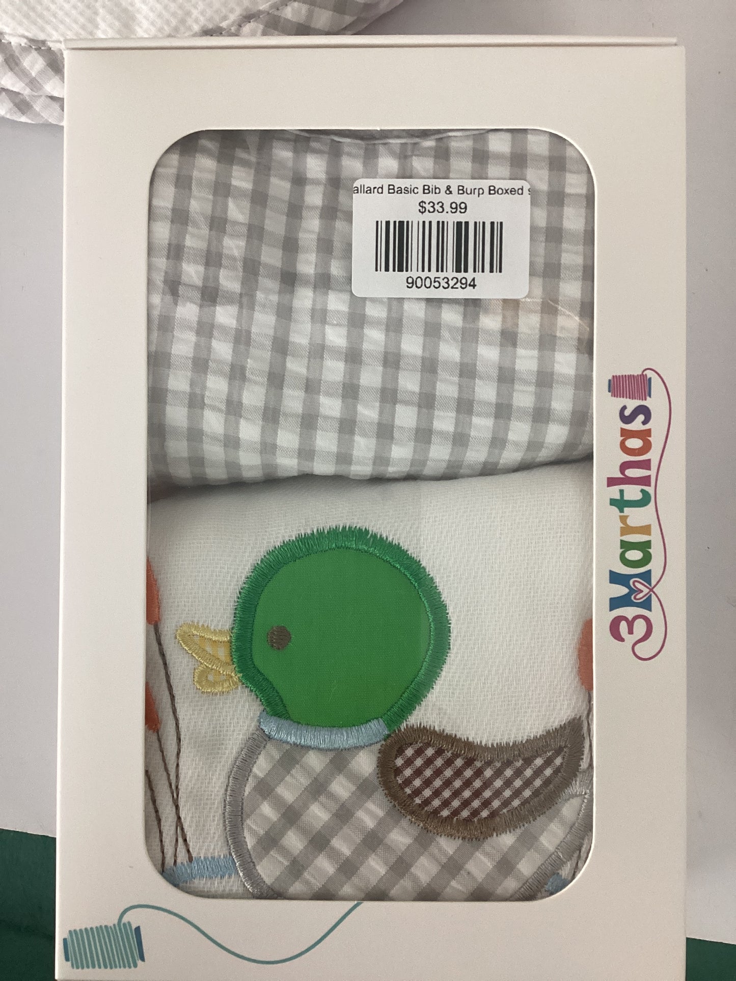 Mallard Basic Bib & Burp Boxed set