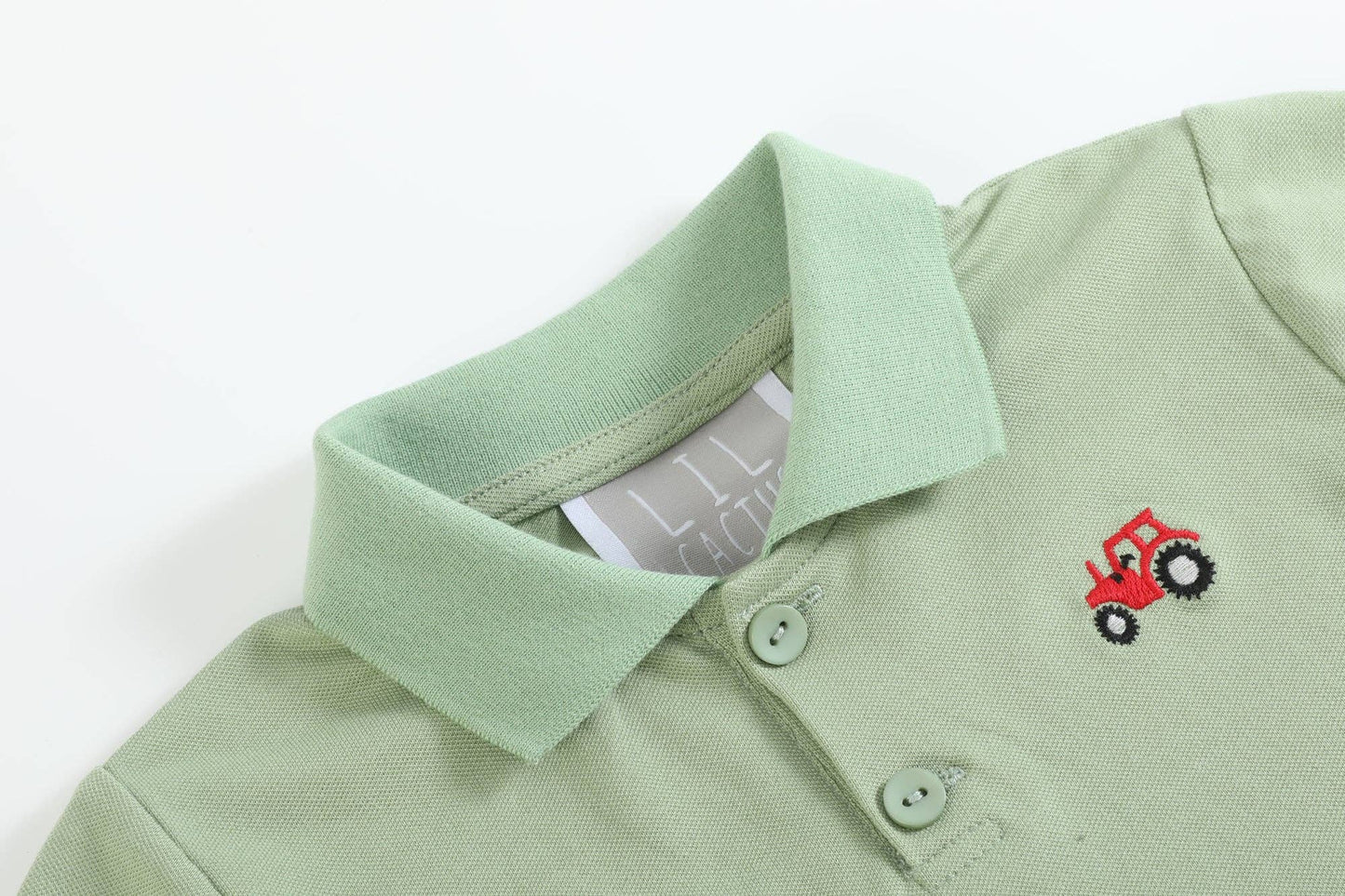 Green Tractor Golf Shirt
