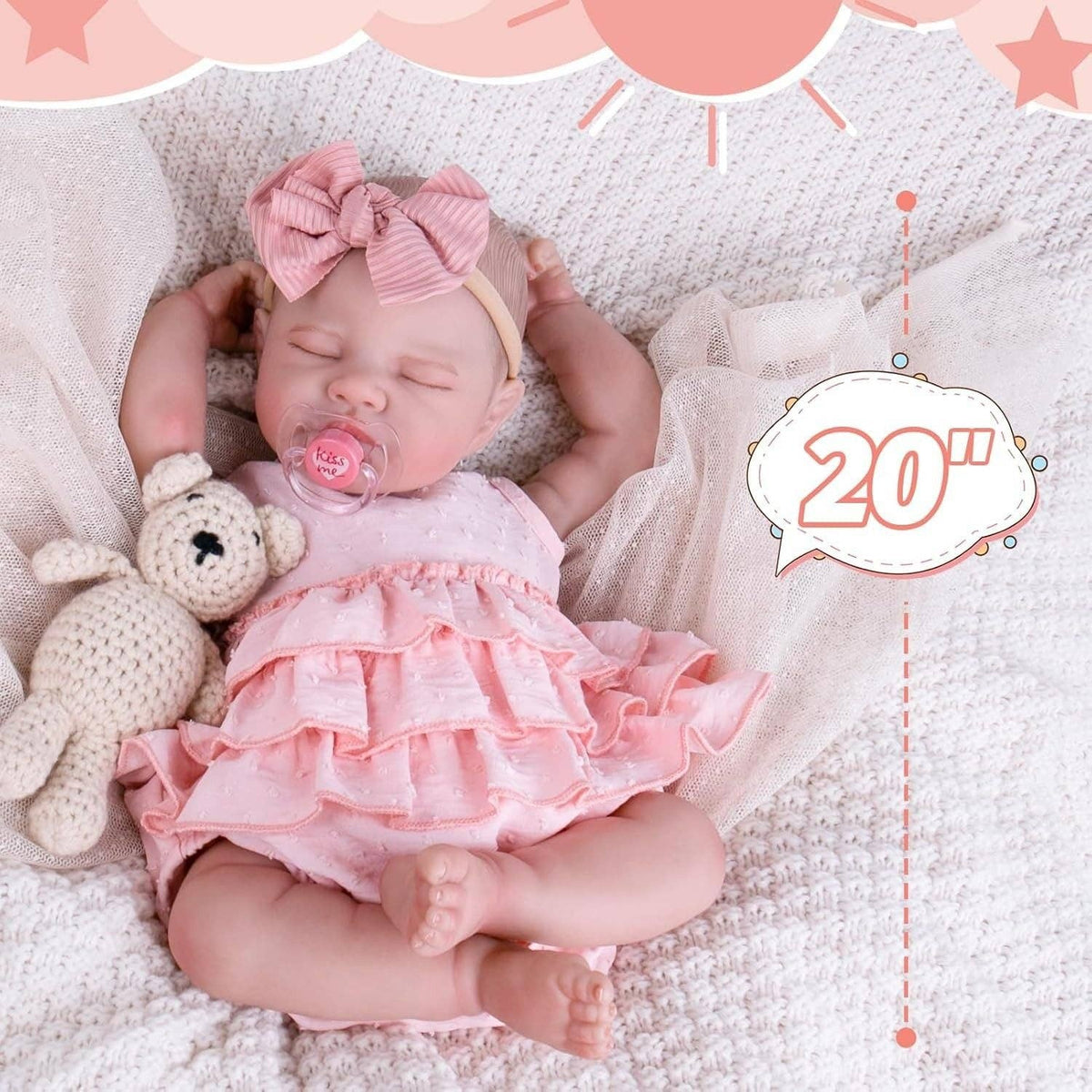 48Cm Realistic Reborn Baby Doll Soft Vinyl Doll Gift