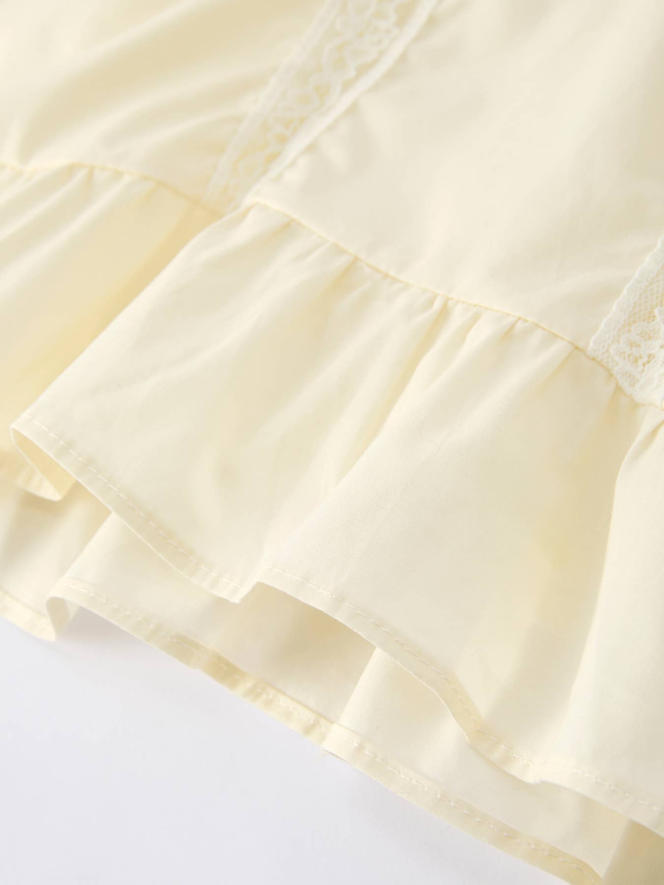 Embroidered Lace Girls' Short-sleeved Dress