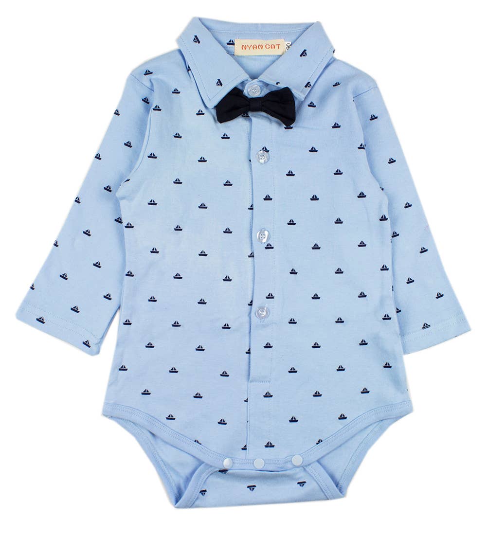 Baby Boy Blue Tuxedo 4pcs Formal Wear Outfit