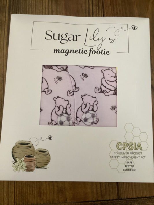 Pink Winnie the Pooh w/Soccer Ball Magnetic Footie