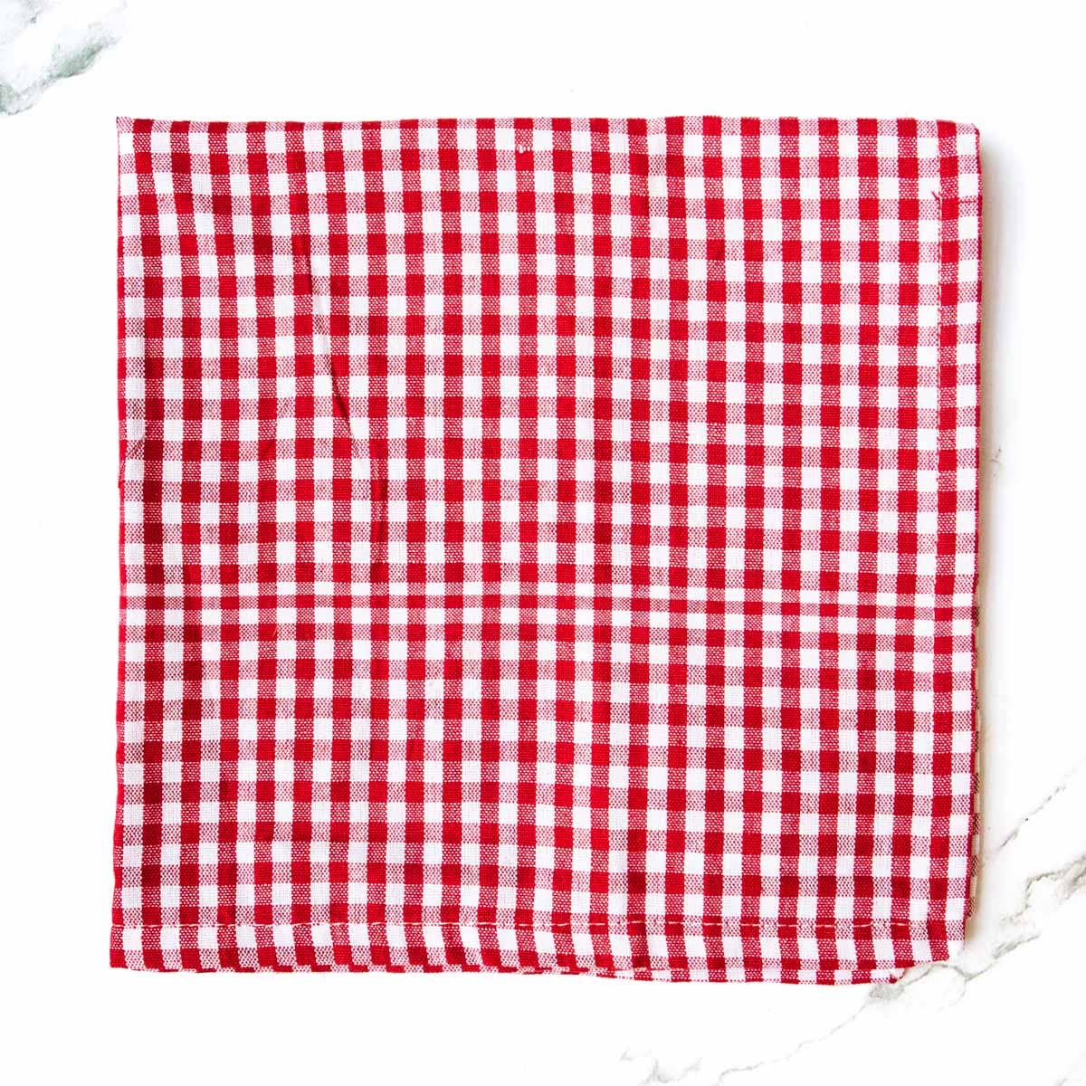 Gingham Napkin Red/White 18x18