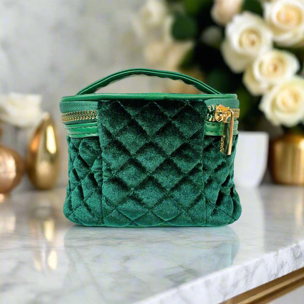 PurseN Getaway Jewelry Case - Emerald Velvet
