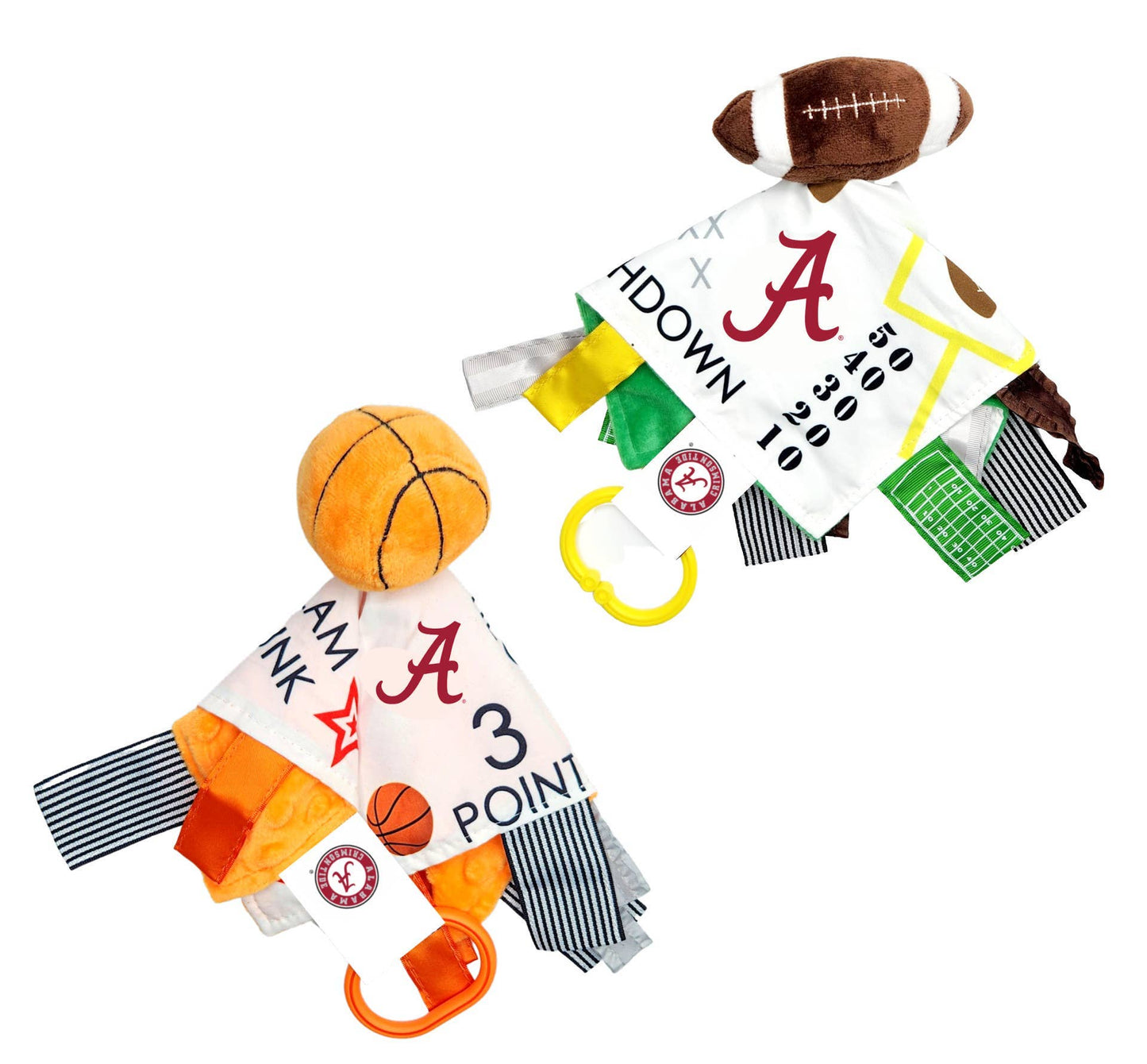 Alabama Crimson Tide Stroller Tag Toy Learning Lovey