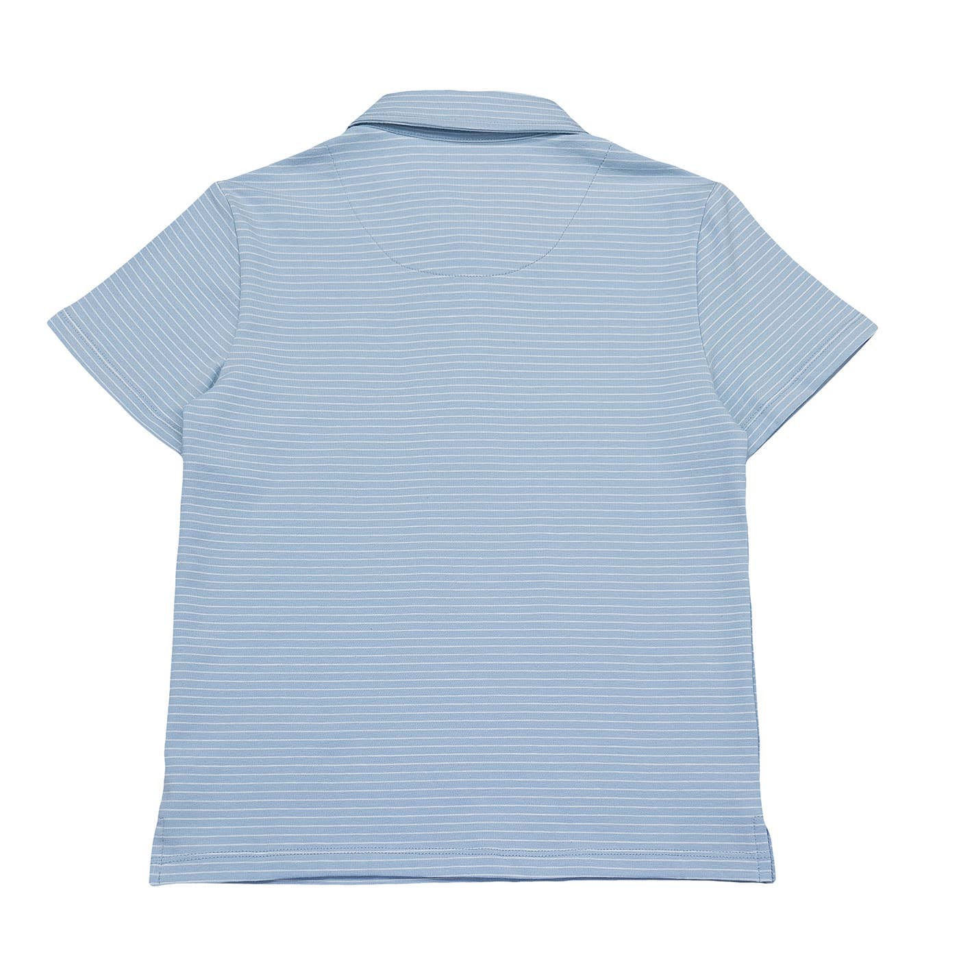 Banks Boys SS Polo Light Blue/White Stripe