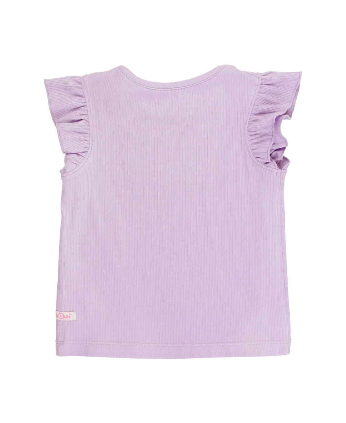 Ruffle Butts Lavender Rib Knit Flutter Sleeve Top