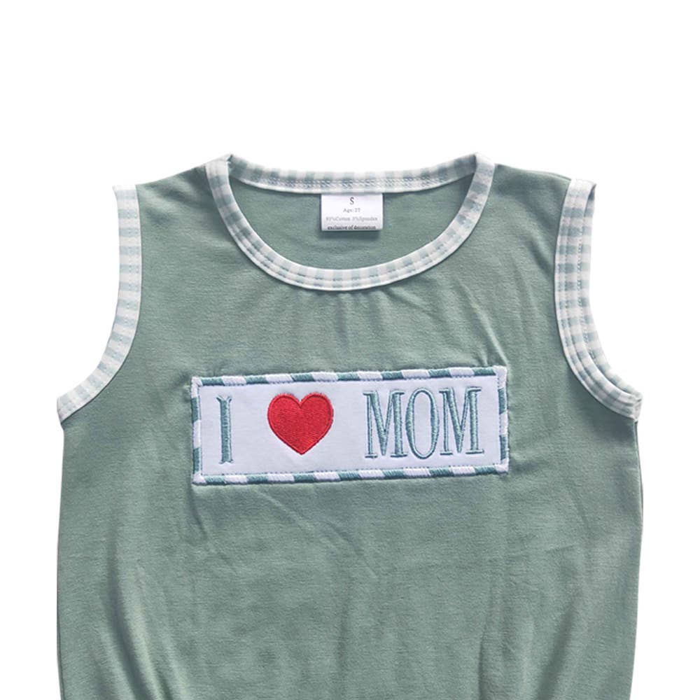 Baby Boys I Love Mom Bubble