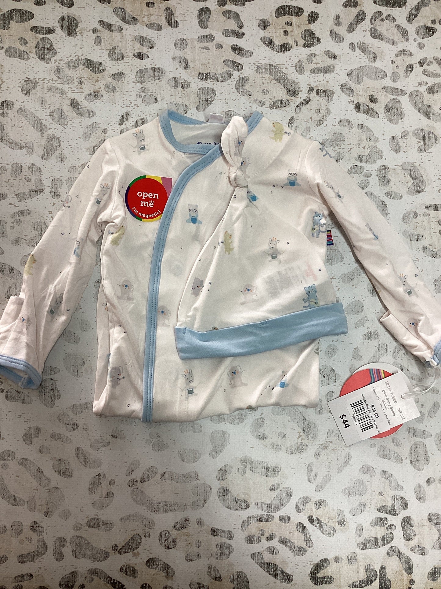 Magnetic Me Blue Baby Beats Gown W/Hat