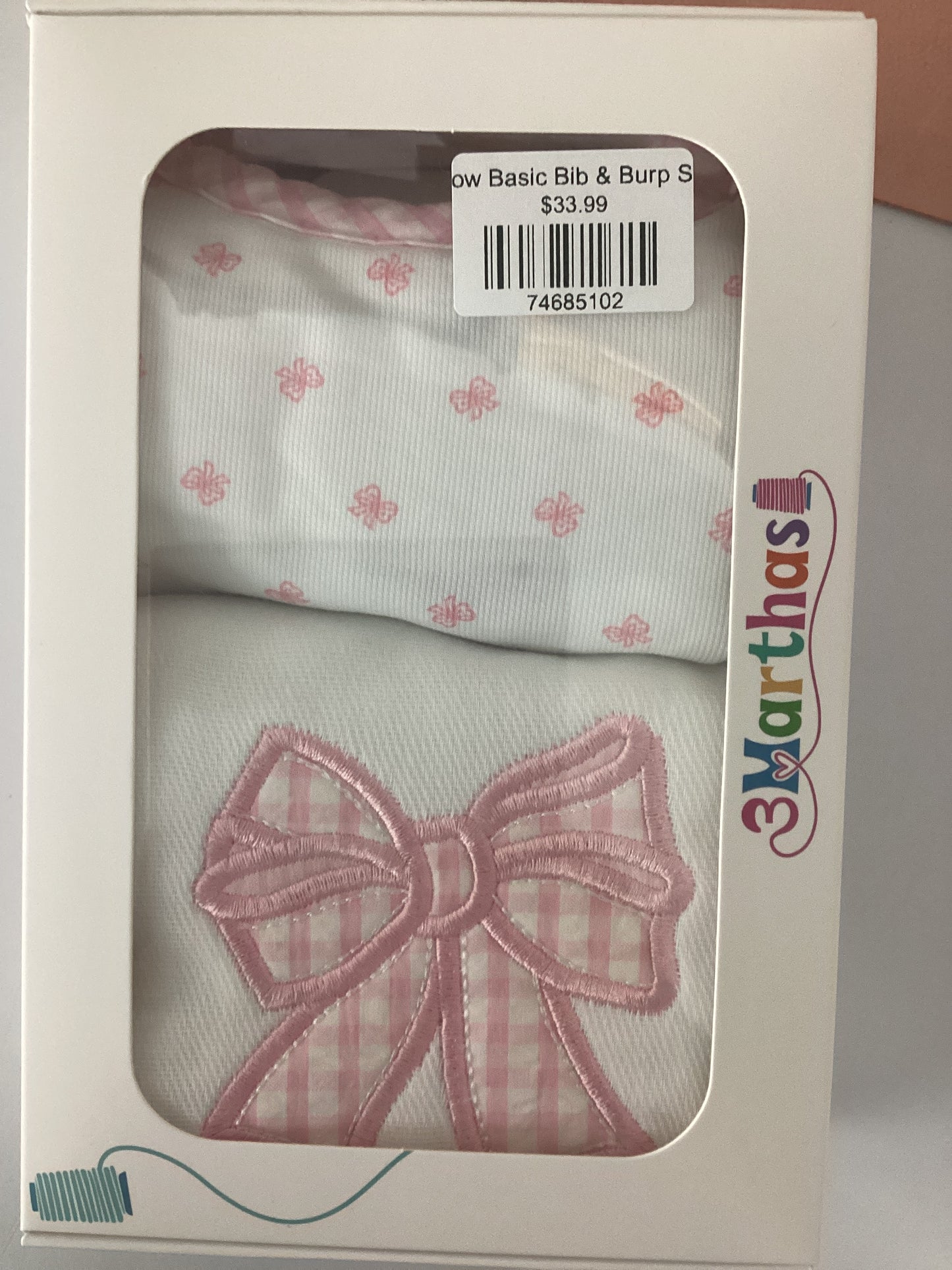 Bow Basic Bib & Burp Set
