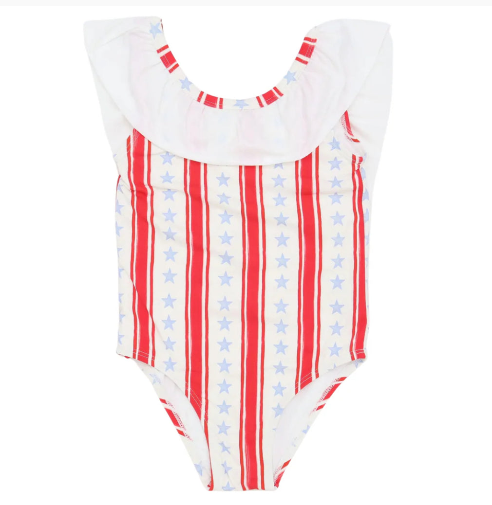 Hamner Hill Girls Stars & Stripes Swimwear