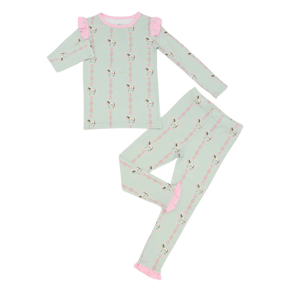 Hamner Hill Girls Girls Paloma Roundup Ruffle Loungewear Set