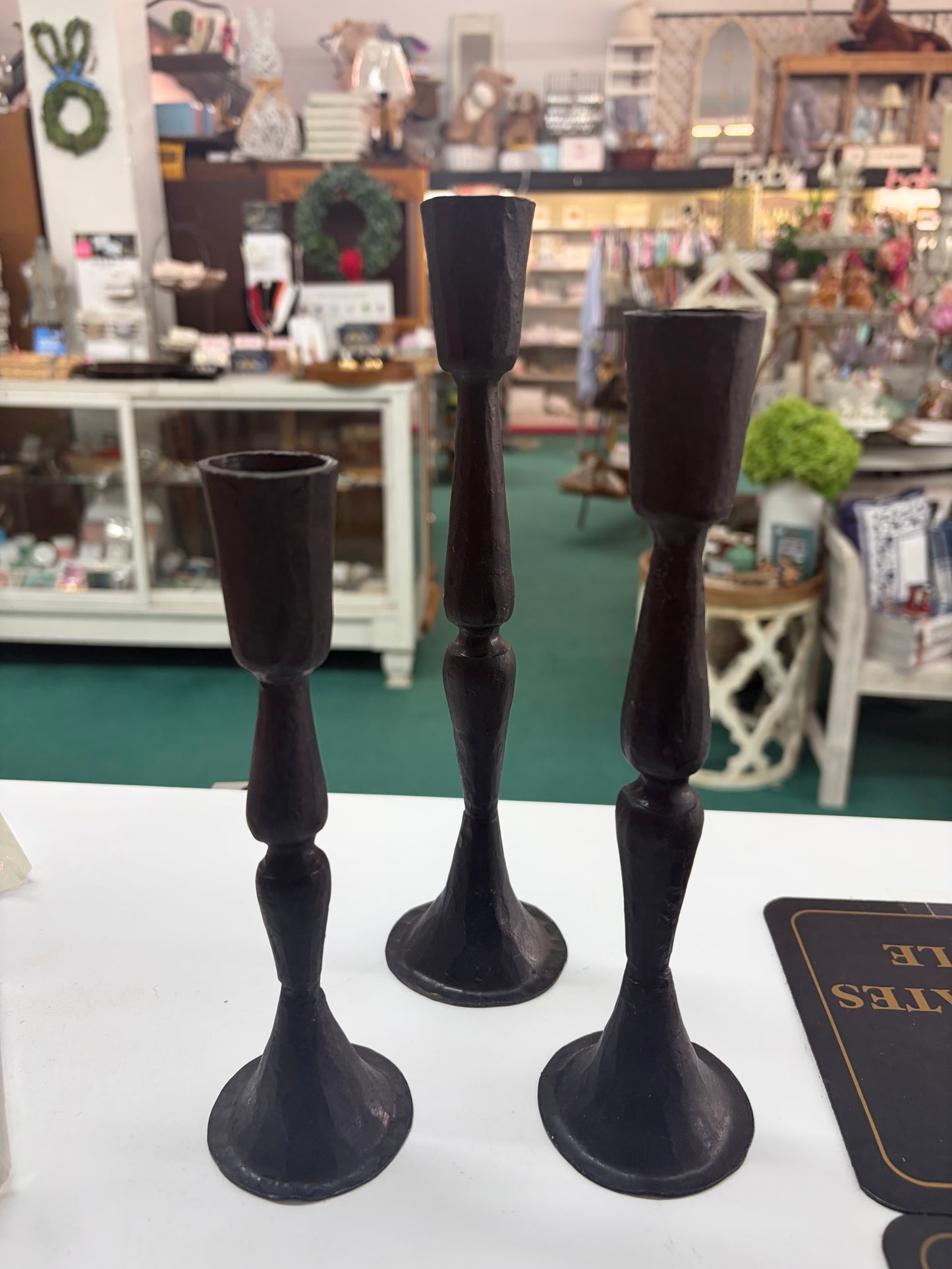 Cast Iron Taper Candle Holders