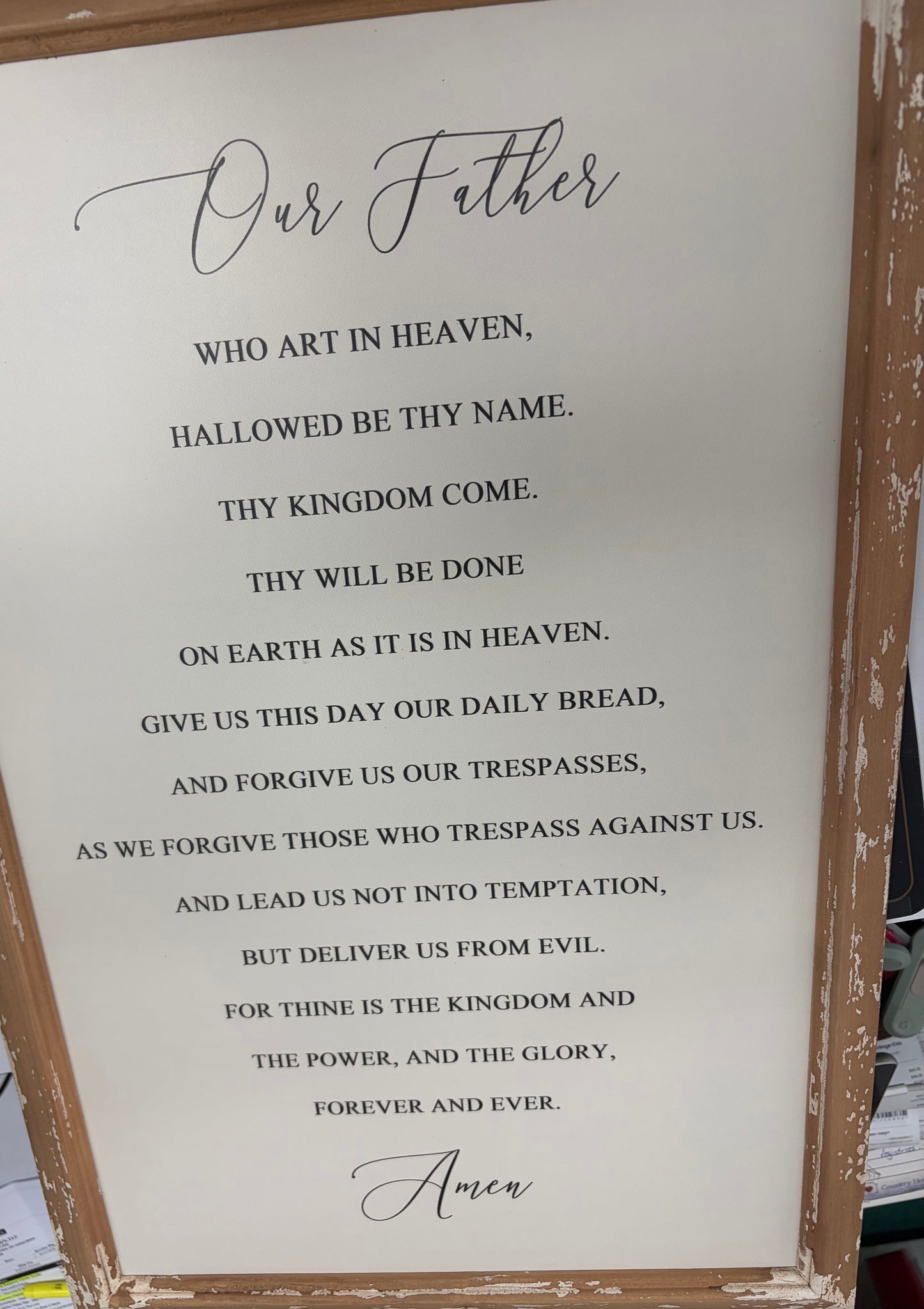 The Lord’s Prayer Sign
