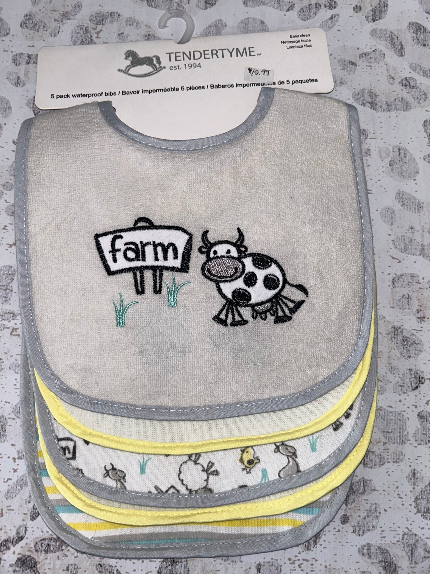 TenderTyme 5 Pack Farm Waterproof Bibs