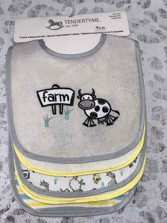TenderTyme 5 Pack Farm Waterproof Bibs