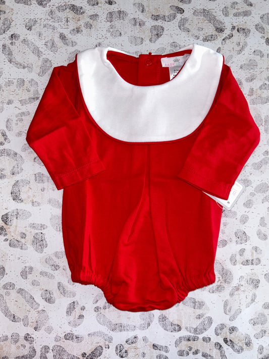 Baby Loren Red Bib pima Bubble - McGough Twins