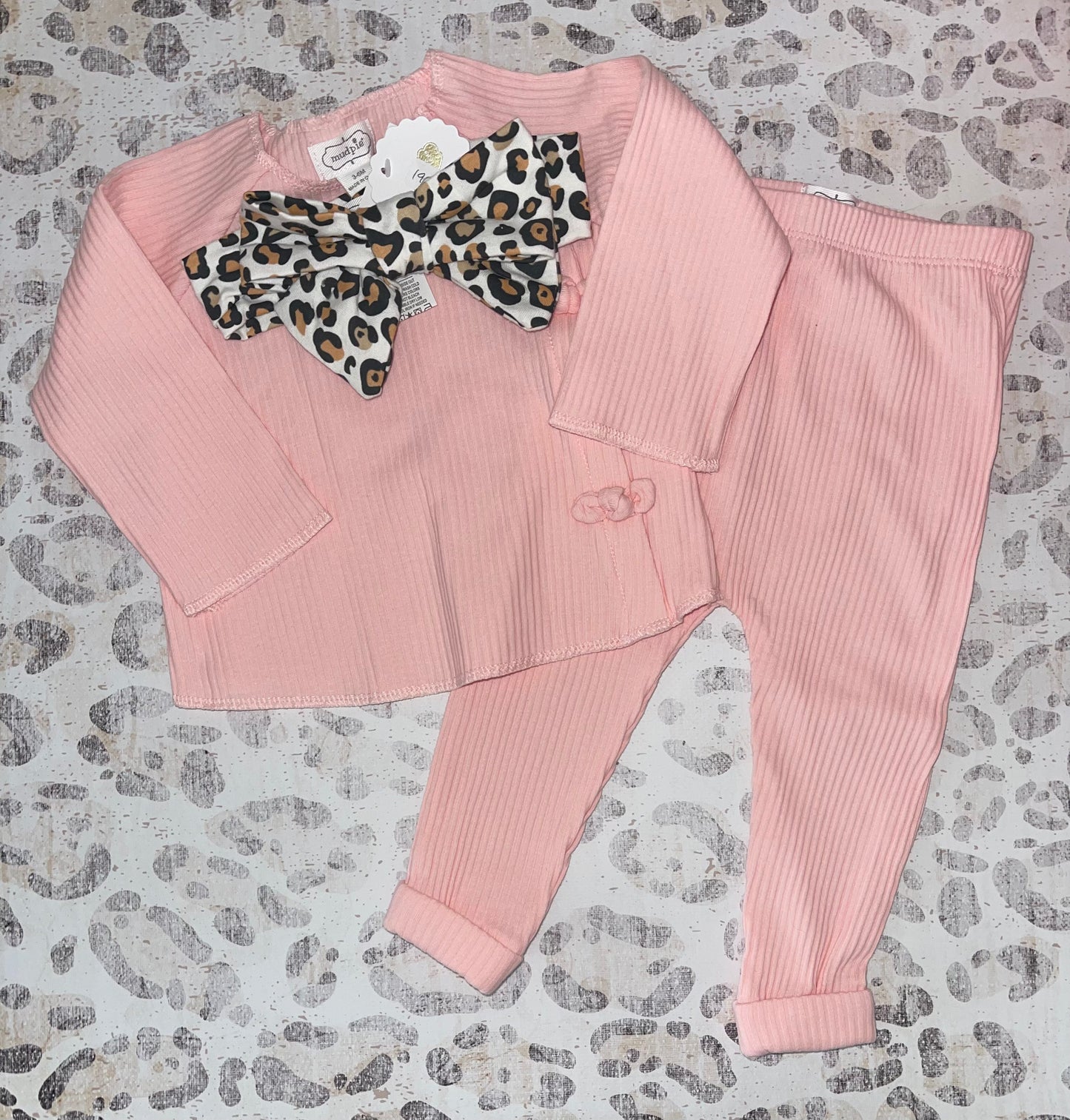 Mudpie Leopard & Pink 3 piece set - McGough Twins