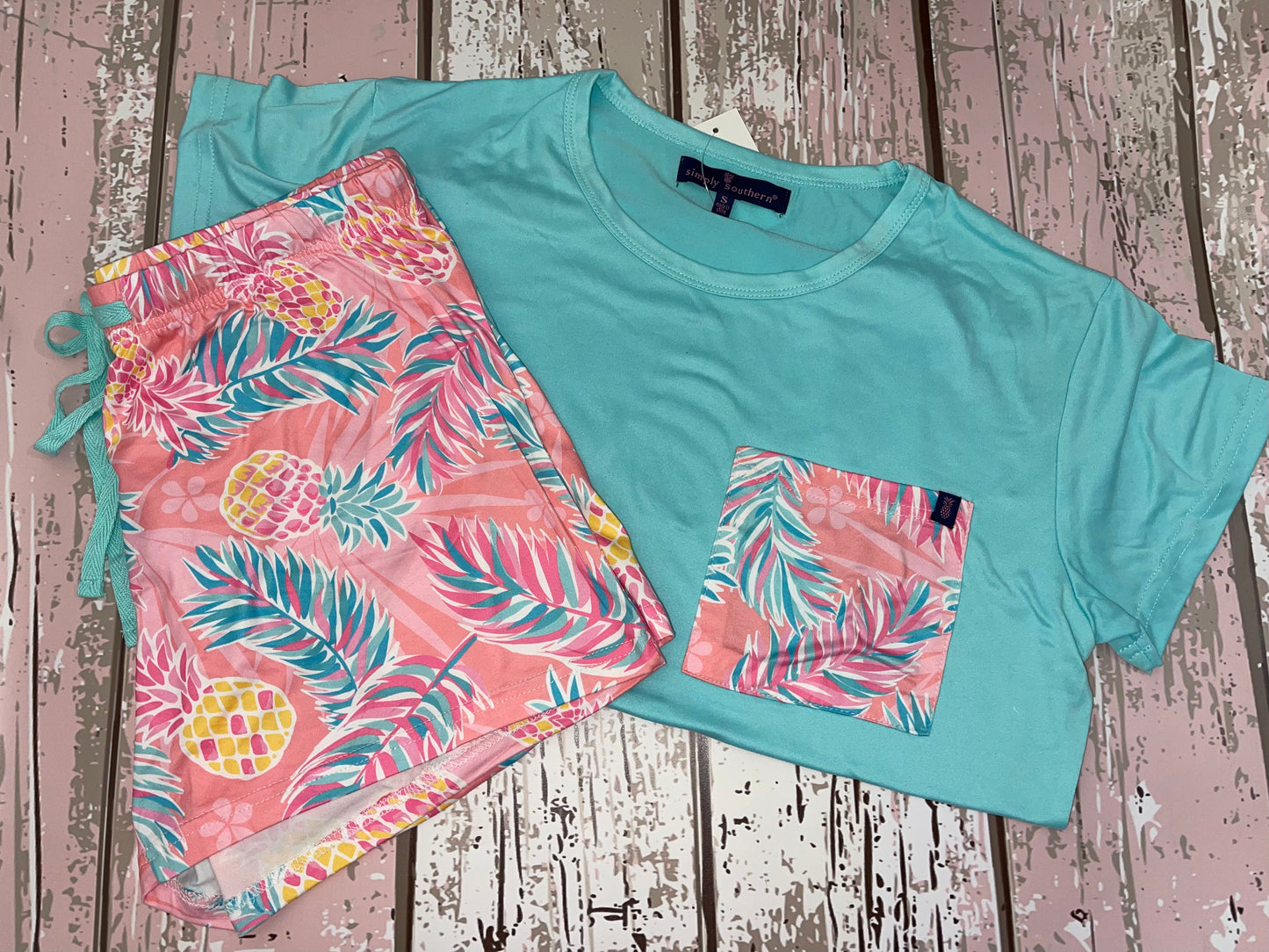 SIMPLY SOUTHERN PJ SET PINEAPPLE