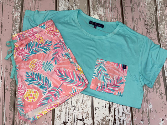SIMPLY SOUTHERN PJ SET PINEAPPLE