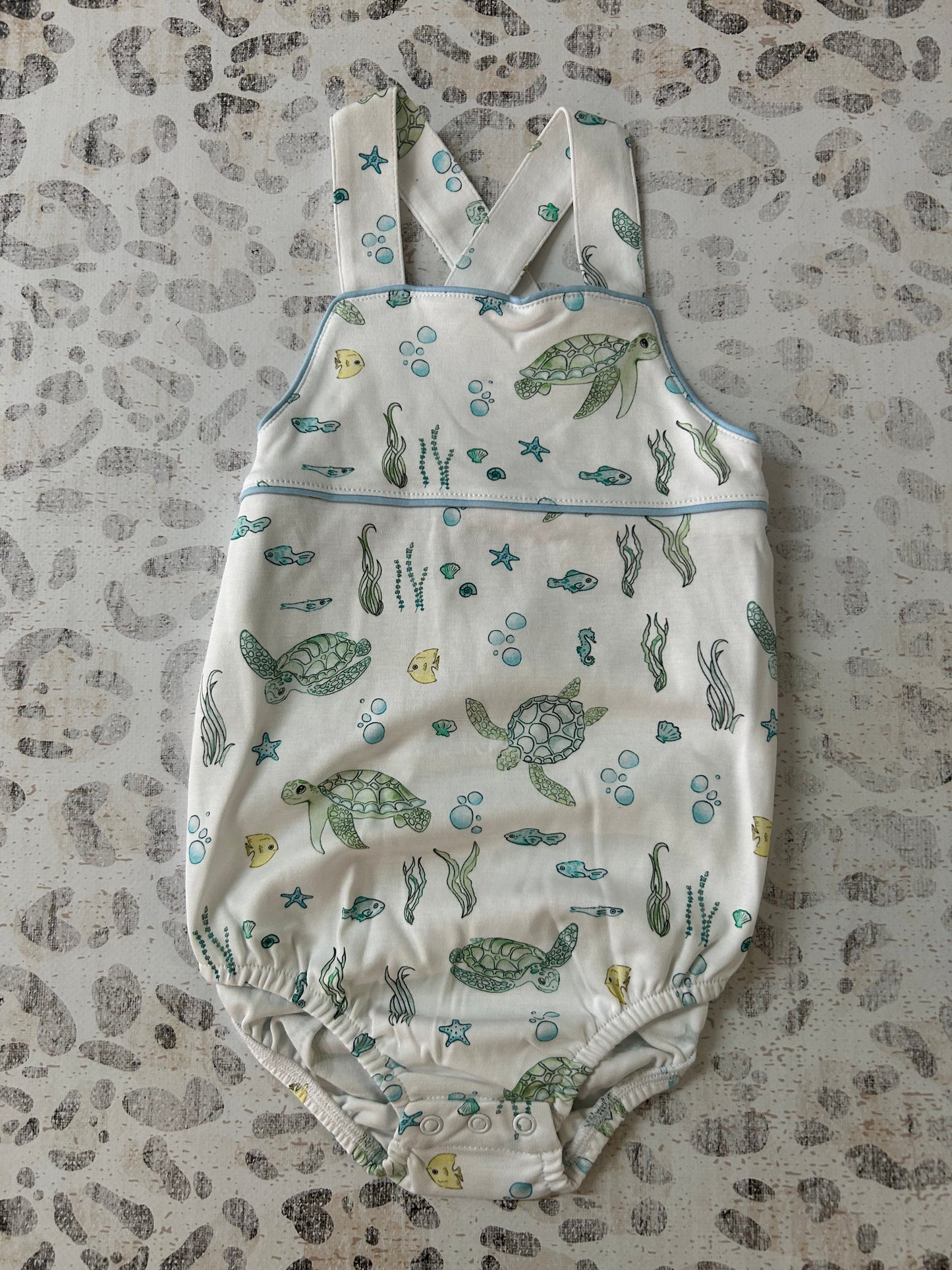 Baby Club Chic Sea Turtles Printed Bubble