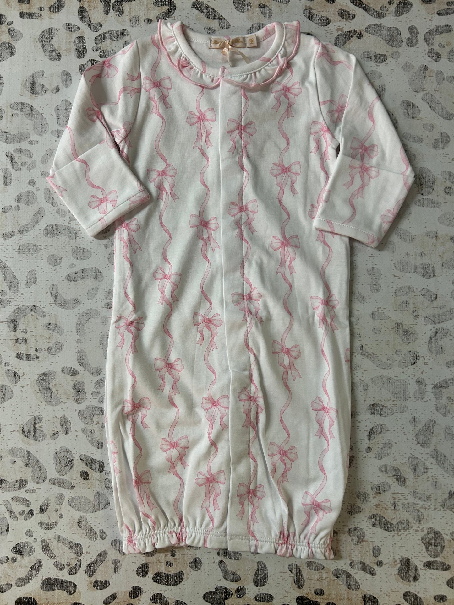 Baby Club Chic Baby Coquette Bows Printed Converter Gown w/ ruffle