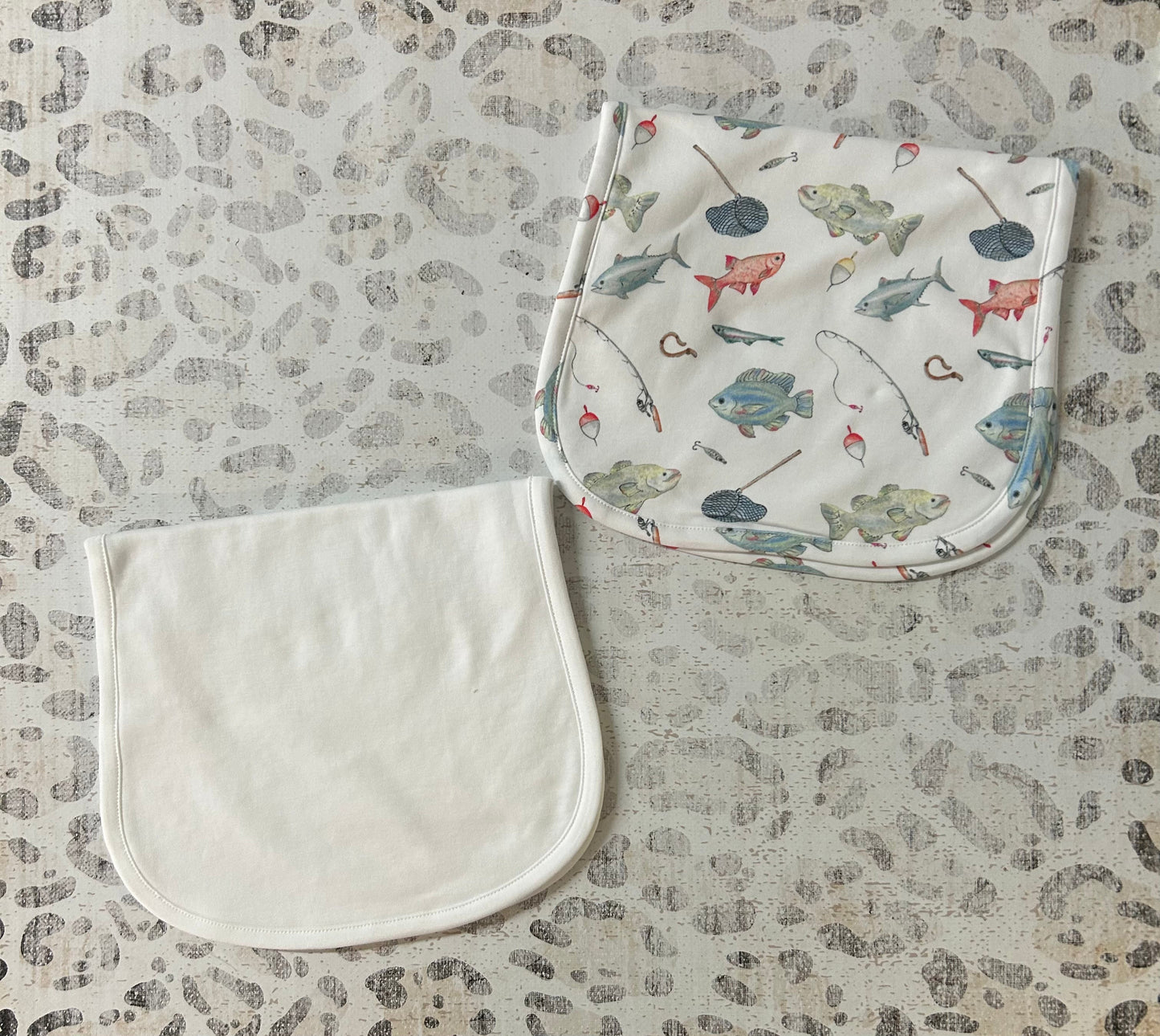 Baby Club Chic Fishing Day Printed Burp cloth set