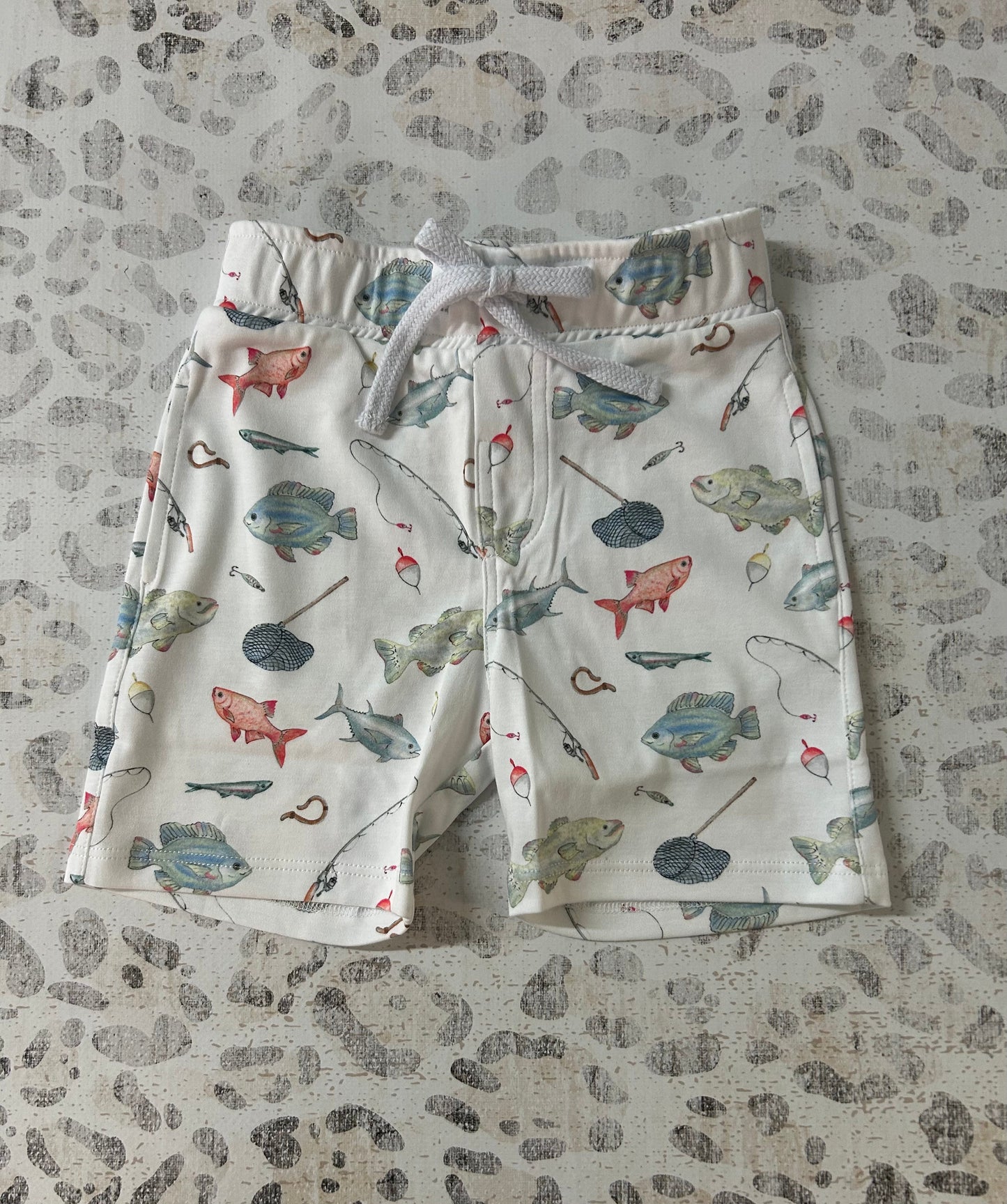 Baby Club Chic Fishing Day Printed Short Set