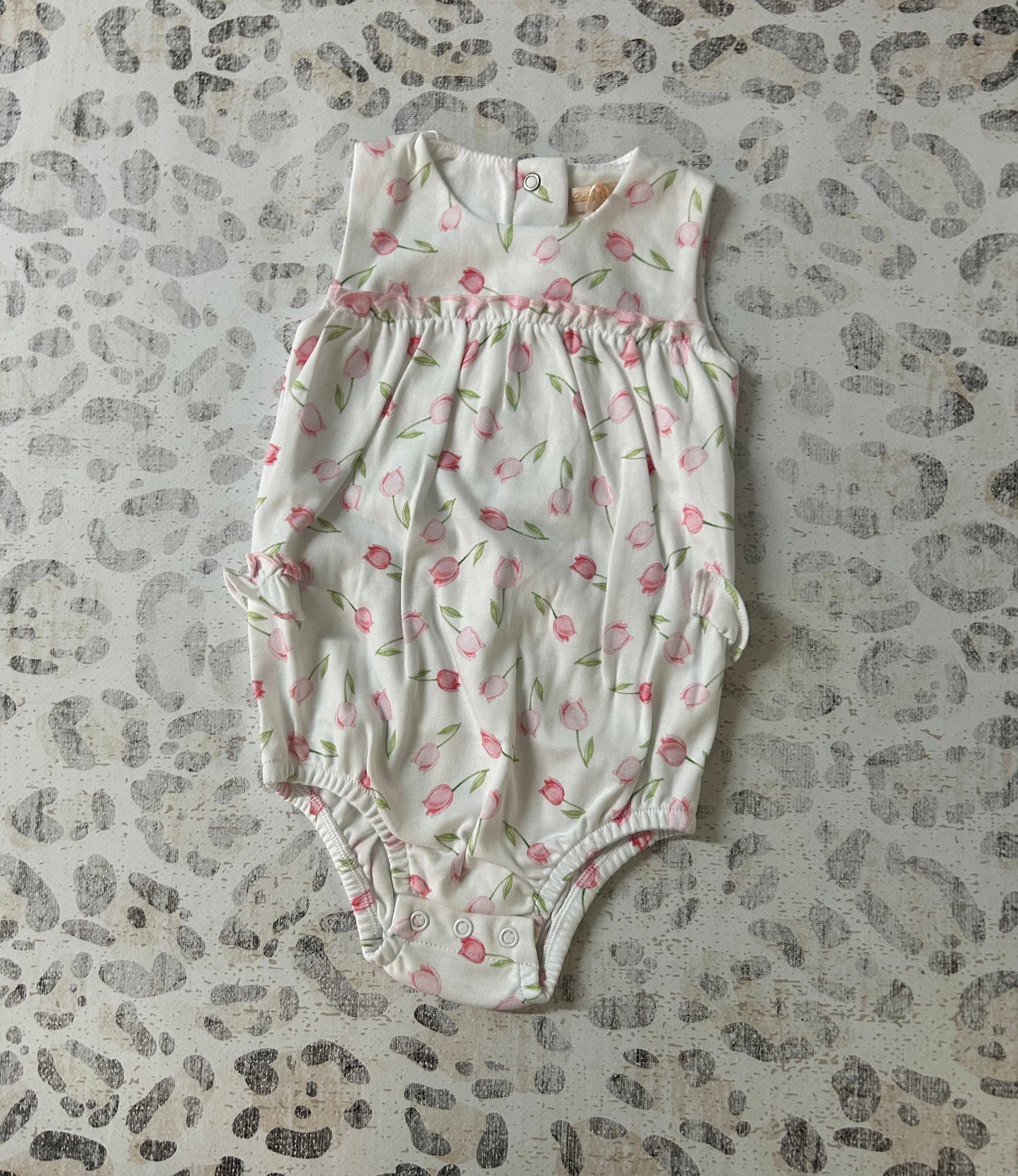 Baby Club Chic Baby Tulips Pink Printed Bubble