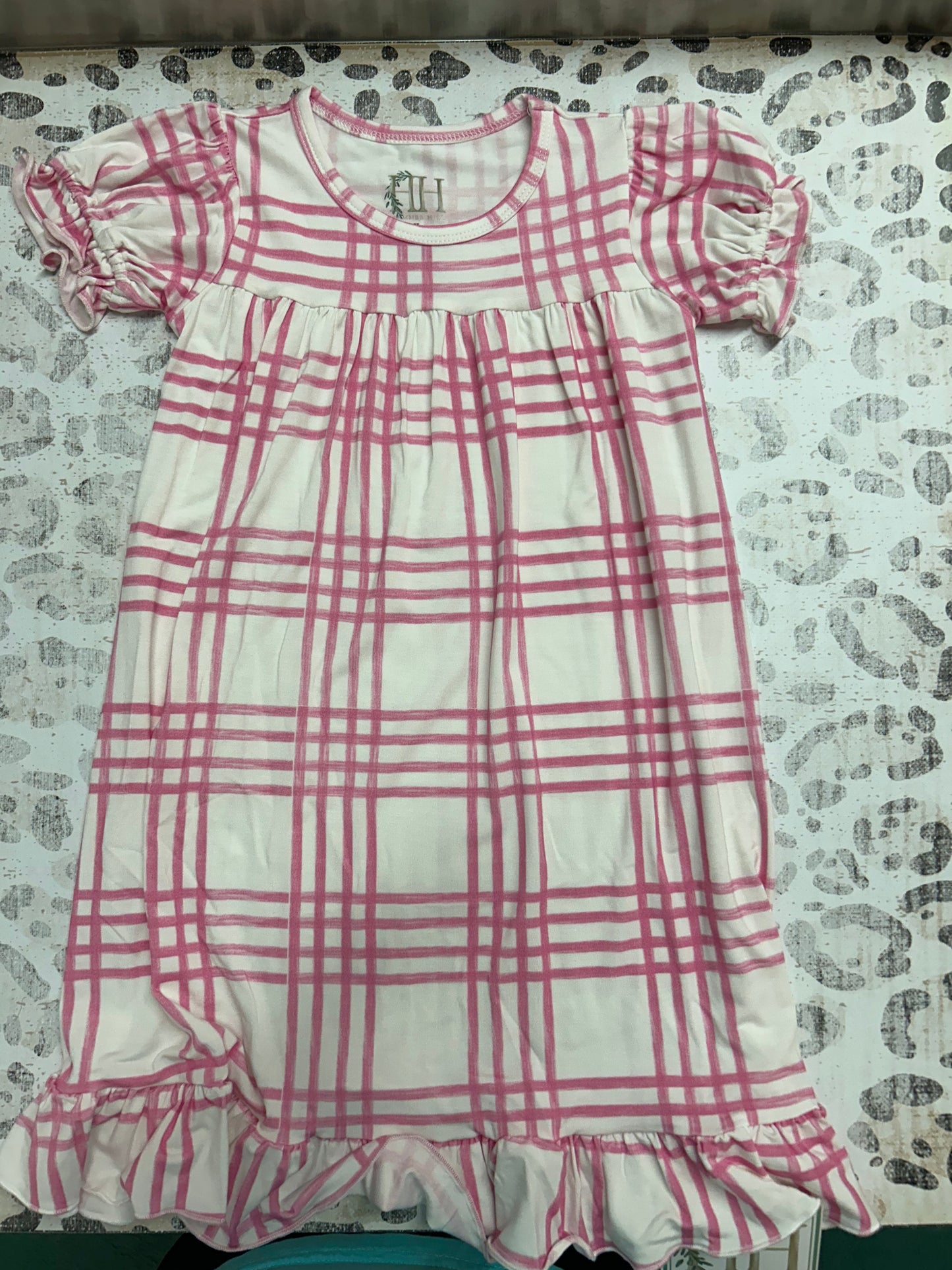 Hamner Hill Girls Pink Preppy Plaid Nightgown