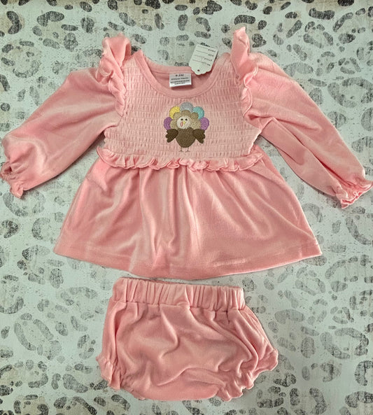 Embroidered Turkey Velvet Set