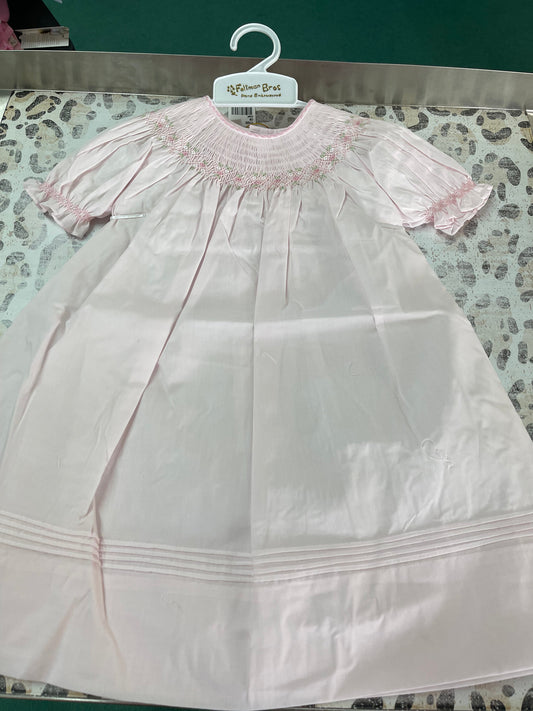 Feltman Brothers Pink Girls Ruffle Sleeve Bishop Dress