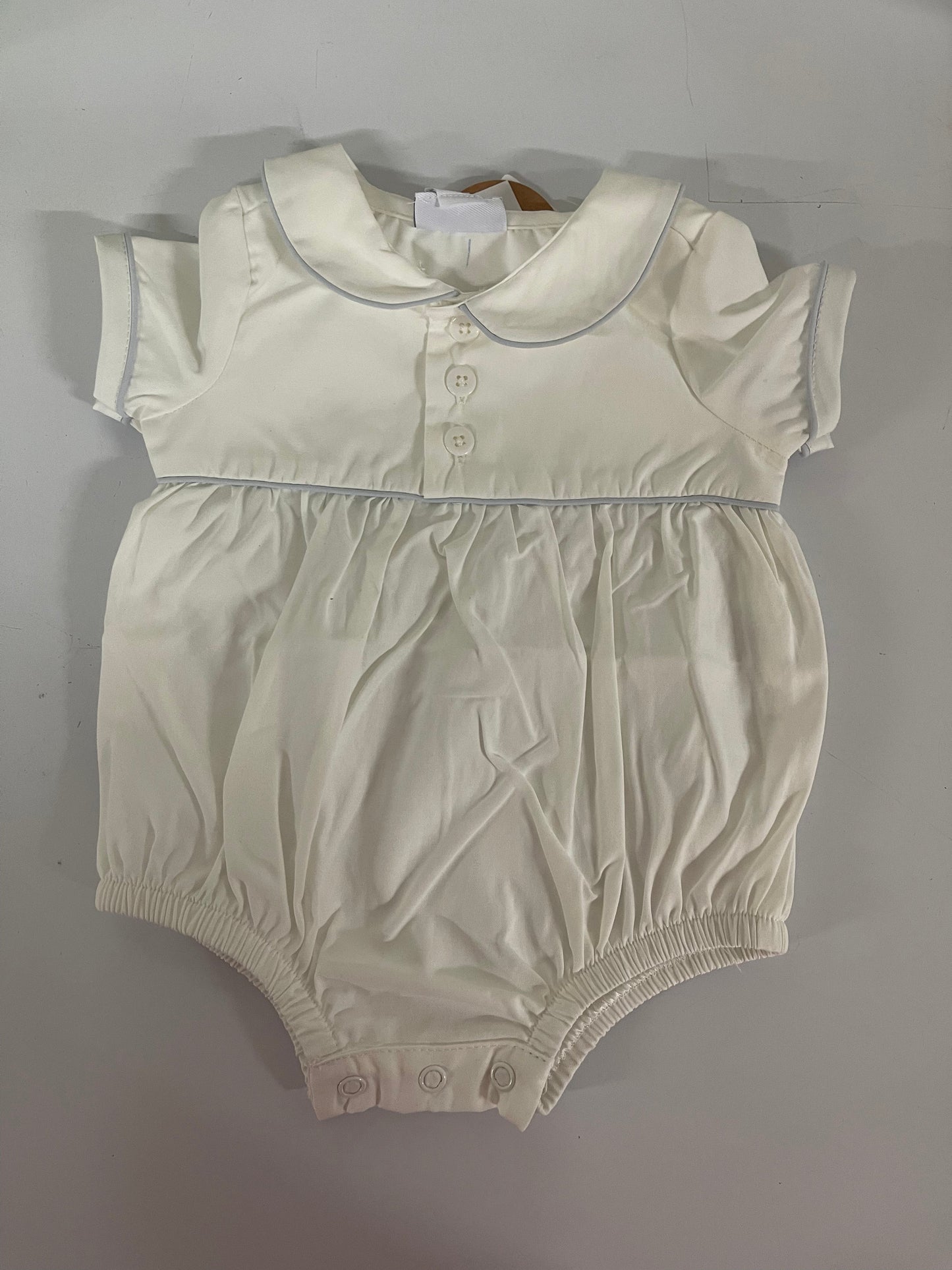 Mudpie Ivory Collared Poplin Bubble