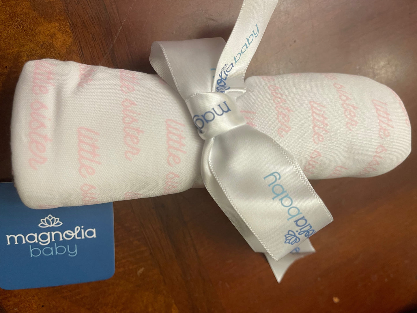 Magnolia Baby Little Sister Print Swaddle