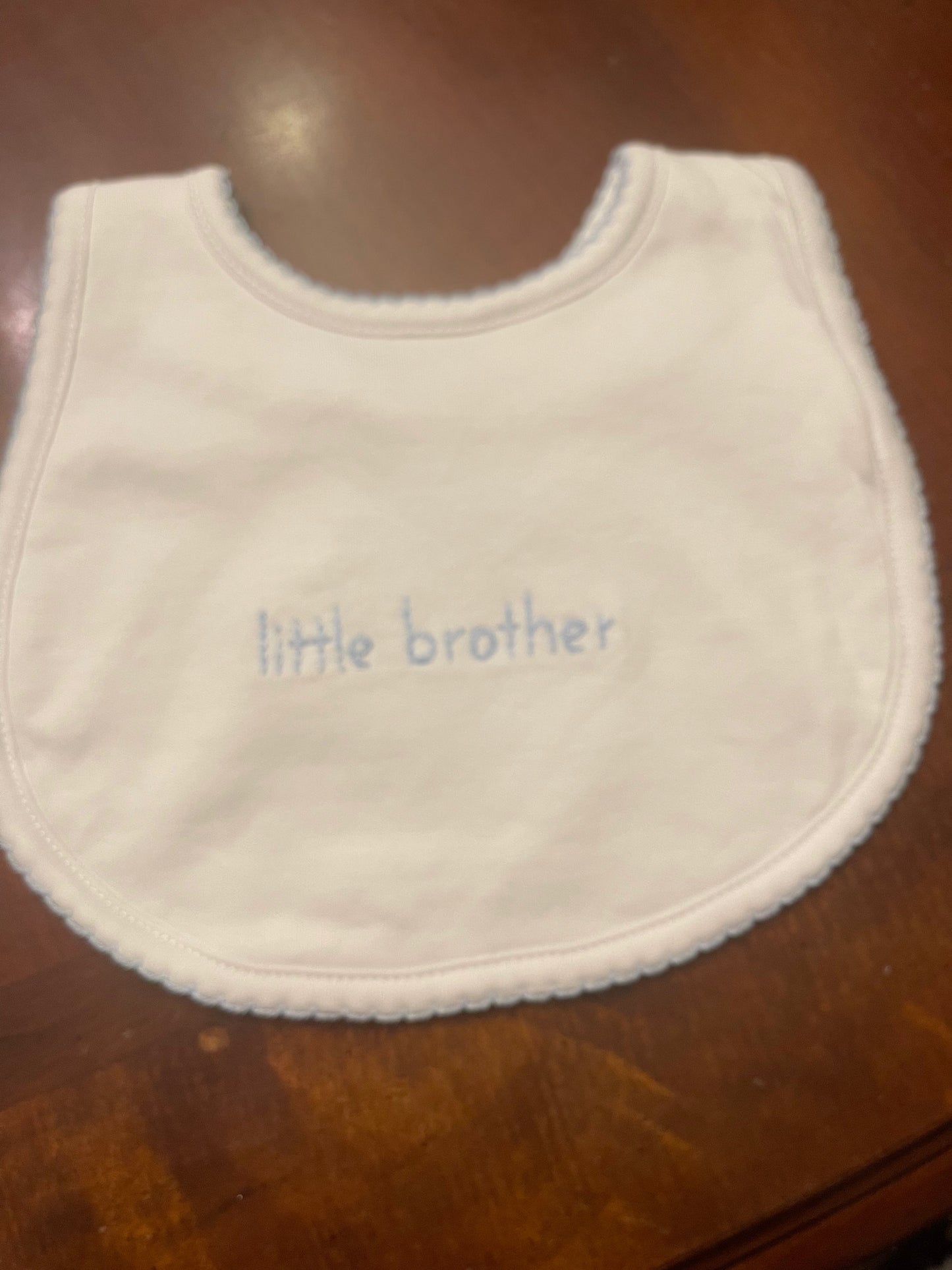 Magnolia Baby Little Brother Embroidered Bib