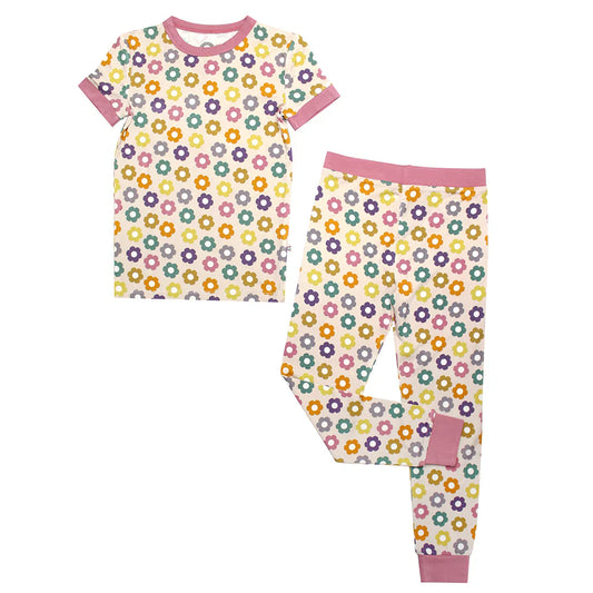 Emerson & Friends Feeling Groovy Bamboo Short Sleeve Kids Pajama Set