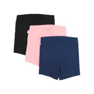 Ruffle Butts Black, Pink & Dark Navy 3-Pack Knit Playground Shorts