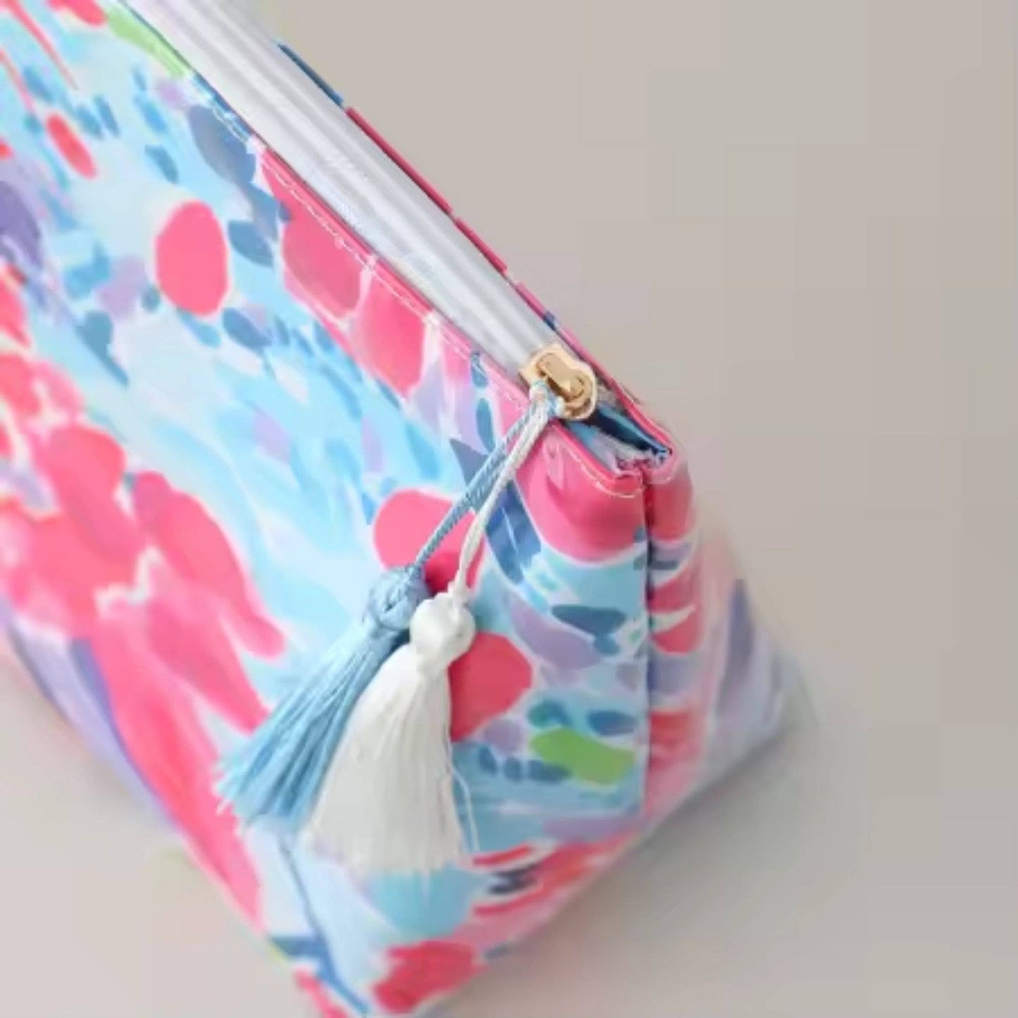 Waterproof Cosmetic Case PVC Make up Bag Petal Splash