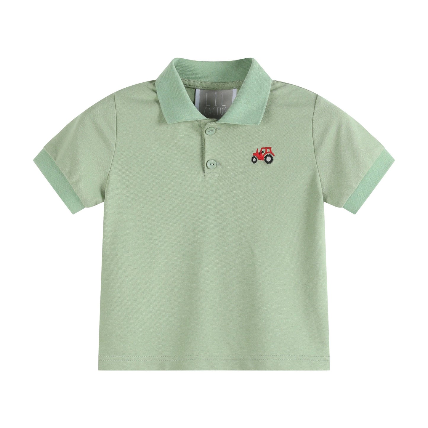 Green Tractor Golf Shirt