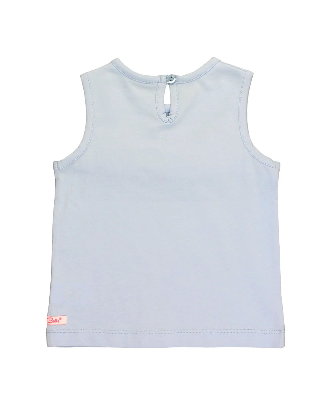 Ruffle Butts Windsurfer Blue Knit Ruffle Trim Tank