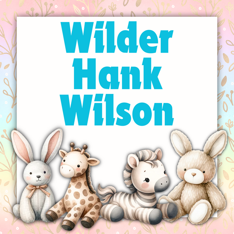 Wilder Hank Wilson - Proud Parents: Shannon & Bryan Wilson