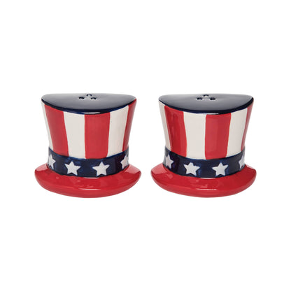Patriotic Uncle Sam Hat 4th Of July Salt & Pepper Shaker Set