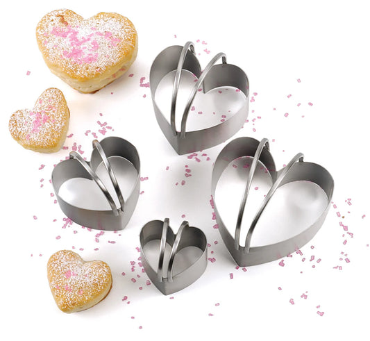 RSVP Set of 4 Heart Shaped Biscuit Cutters
