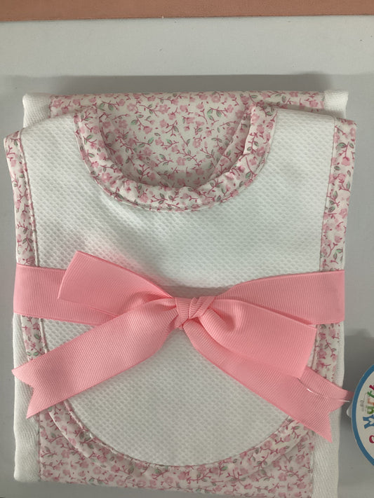Ballet Floral Drooler Bib & Burp Set￼