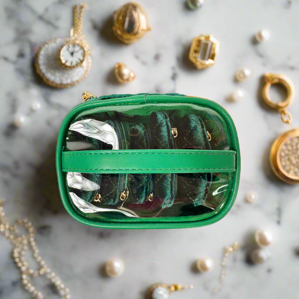 PurseN Getaway Jewelry Case - Emerald Velvet