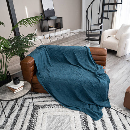 Muslin Blanket for Adults, 6-Layer Bedding by Comfy Cubs