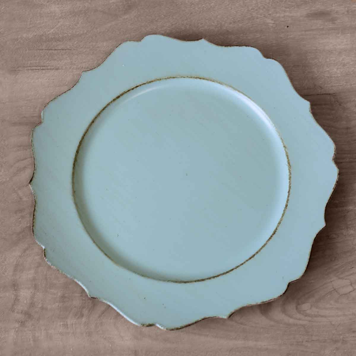 Cartouche Charger   Antique Sky   13"