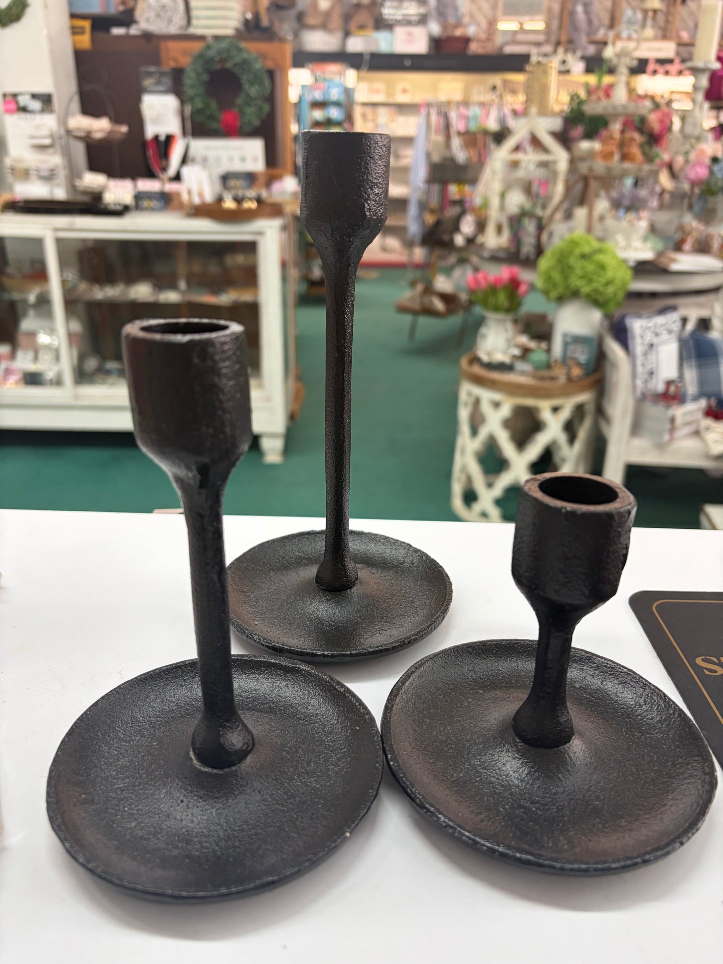 Candle Holder Black Cast Iron