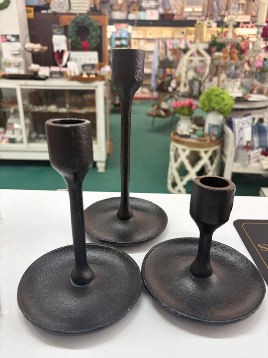 Candle Holder Black Cast Iron